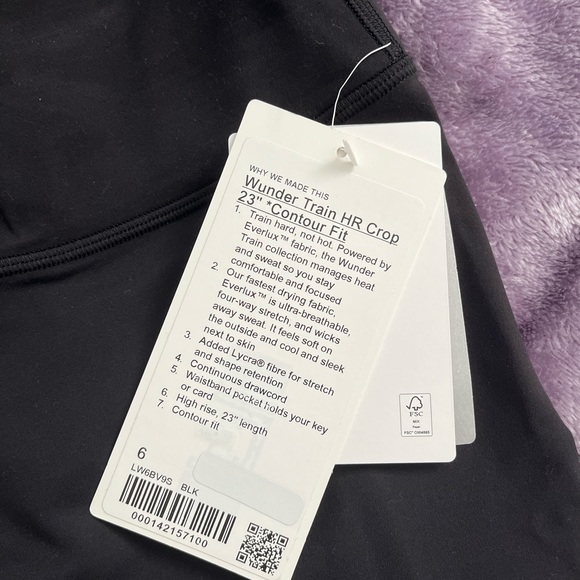 Lululemon wunder train HR crop 23 inch contour fit - Picture 2 of 6